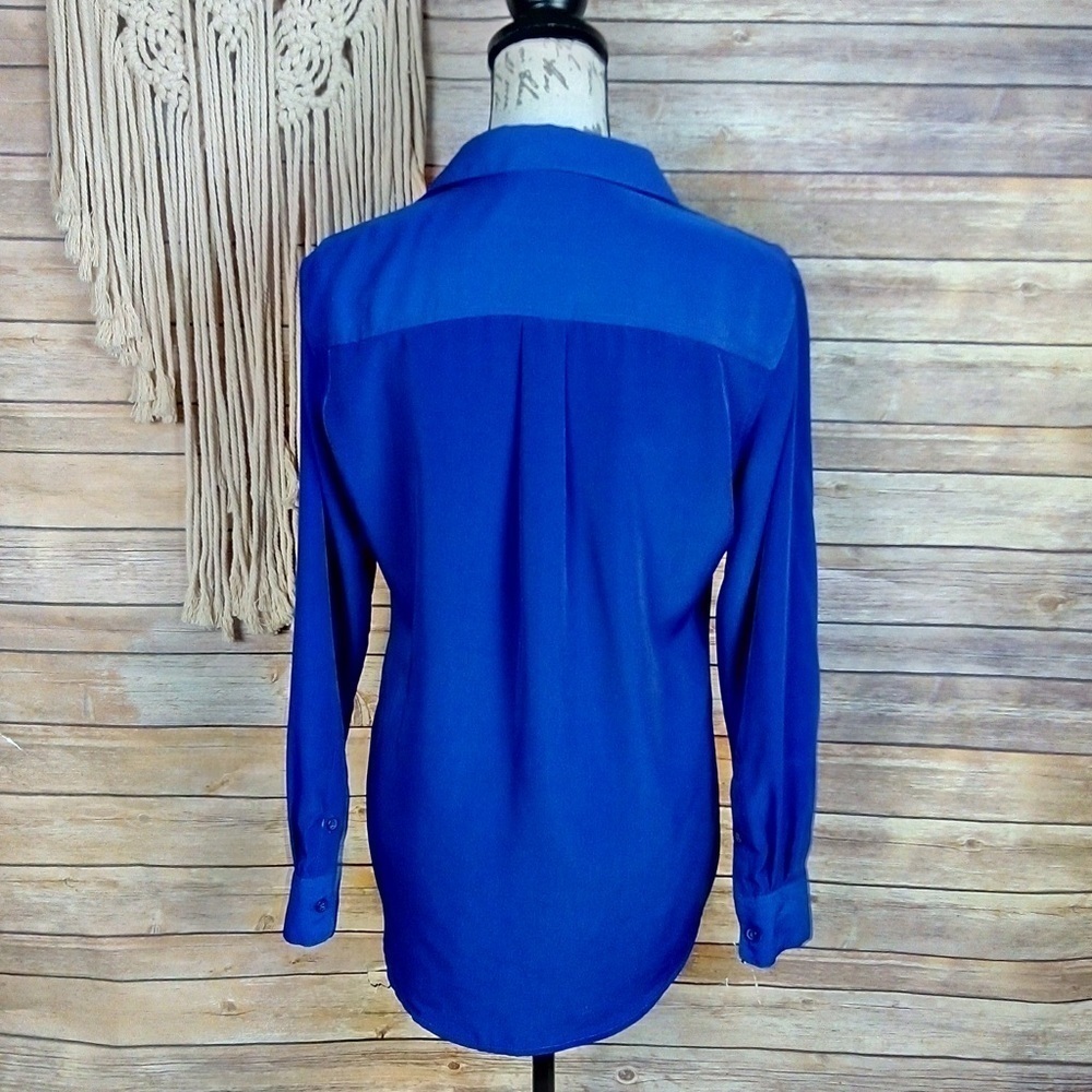 Revolve | Central Park West Cobalt Button Up Shirt - image 6